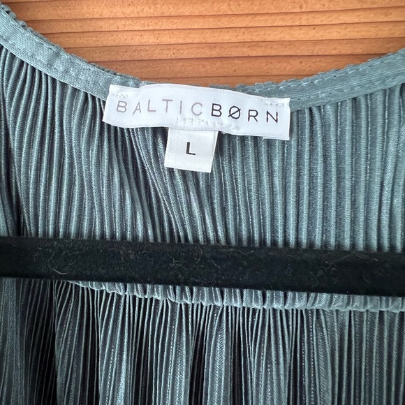 Baltic Born steel blue metallic maxi dress, size large. - Picture 2 of 3